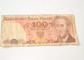 Stary banknot 100 złotych Waryński 1986 antyk