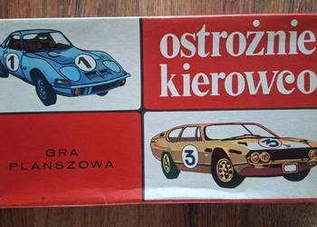 Ostrożnie kierowco - gra planszowa z czasów PRL-u, kompletna