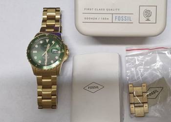 Fossil zegarek męski ELEGANCKI MODNY NUREK Z OBROTOWYM BEZELEM