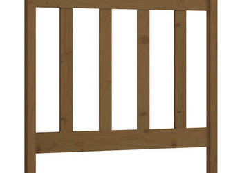 Wezgłowie łóżka brązowe 106x4x100 cm lite drewno sosnowe WM-817778