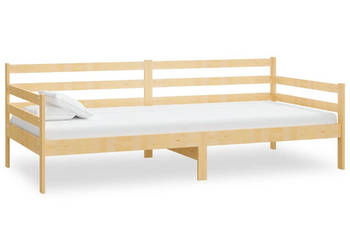 Łóżko dzienne z materacem lite drewno sosnowe 90x200 cm WM-3083599