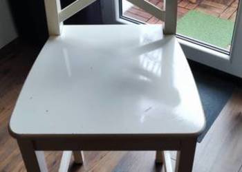 2 krzesła barowe ikea ROSENTORP białe i czarne