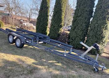 Przyczepa podłodziowa 7m niehamowana dwuosiowa