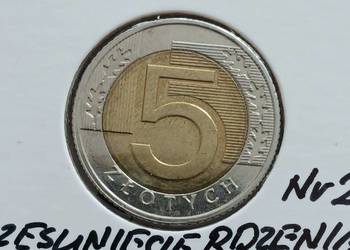 5 Złotych 2020 r - nr. 2 - błąd mennicy- Destrukt