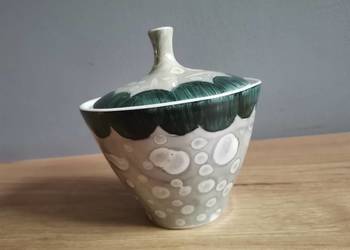 Stara cukierniczka Lady, porcelana Ćmielów W. Potacki, New Look PRL 1960