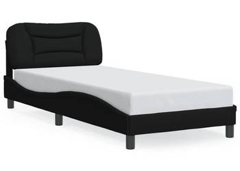 Rama łóżka z oświetleniem LED czarna tkanina 90x190 cm WM-3213671