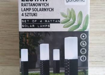 NAJTANIEJ Lampki Solarne Ratanowe Lampy Rattan 4szt Wysyłka