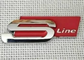 Nowy samoprzylepny emblemat SLINE S Line czerwony | czarny