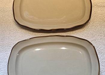 Porcelit Pruszków. Dwa duże półmiski do serwowania. Retro, PRL. Vintage. Porcelit Pruszków. Dwa duże półmiski do serwowania. Retro, PRL. Vintage.