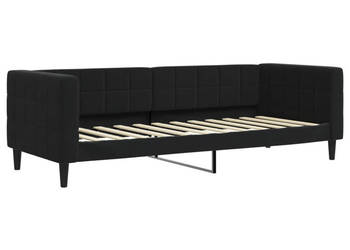 Sofa z funkcją spania czarna obita aksamitem 80x200 cm WM-354005