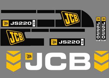 Naklejki JCB JS220 super mocne zamienniki
