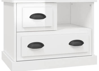 Szafka nocna biała wysoki połysk 60x39x45 cm WM-816362
