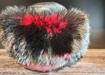 Czapka toczek, skóra naturalna