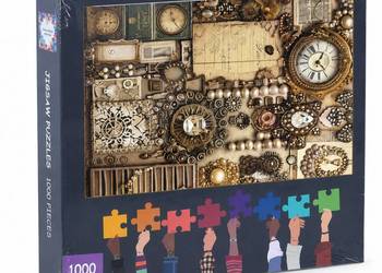 Puzzle TISHIRON 1000 elementów vintage zegary i biżuteria