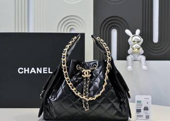 Torebka damska CHANEL 25 Small czarna skóra skórzana