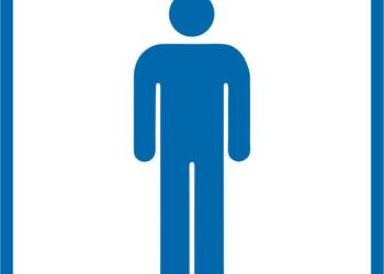 Naklejka znak informacyjny toaleta męska RA016
