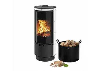 Piec piecyk kominek na drewno THORMA Andorra Extra 7kw Biała ECODESIGN