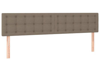 Zagłówki do łóżka 2 szt. taupe 100x5x78/88 cm tkanina WM-346520