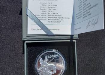 20 złotych 2018 Ag925 Hodów 1694 polskie termopile