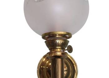 Kinkiet ścienny vintage – styl naftowy, szklany klosz