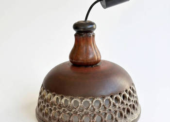 Lampa wisząca ceramiczna West Germany lata 60. vintage retro fat lava boho