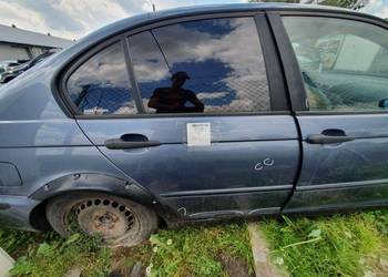 DRZWI PRAWE TYŁ BMW E46 STAHLBLAU METALLIC (372)