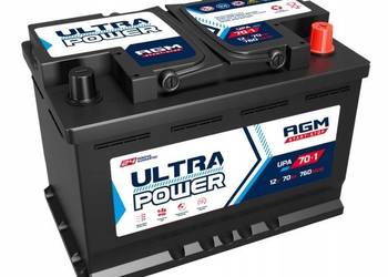 Akumulator Ultra Power AGM 12V 70Ah 760A P+