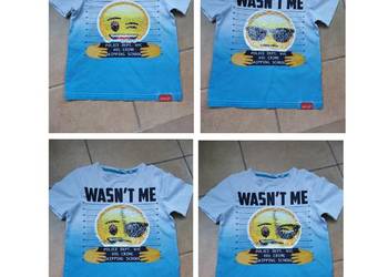 T-shirt koszulka emotikon emoji cekiny bluzka top buźki twarze uśmiechy