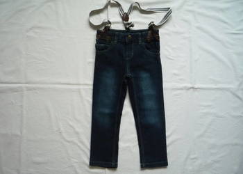 Lupilu r. 98 Spodnie jeansy z szelkami Jak Nowe 1 x ubrane