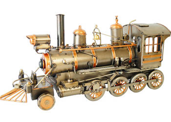 Metalowy pojazd lokomotywa stara retro rekwizyt Metalowy pojazd lokomotywa stara retro rekwizyt