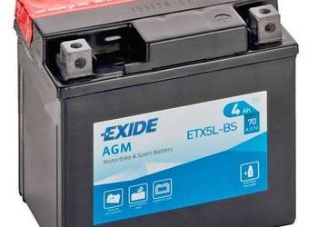 Akumulator motocyklowy EXIDE ETX5L-BS YTX5L-BS 12V 4Ah 70A E