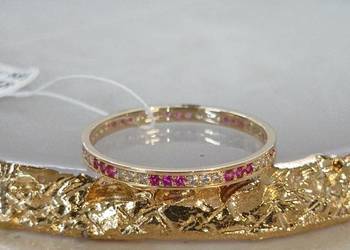 Złoty Nowy pierścionek z cyrkoniami roz.18.pr.585