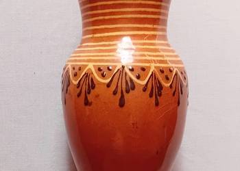 Wazon ceramiczny ręcznie zdobiony, Spółdzielnia Kamionka - Łysa Góra. Wazon ceramiczny ręcznie zdobiony, Spółdzielnia Kamionka - Łysa Góra.