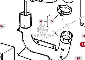 Massey Ferguson 8480 Rura Wylotowa Tłumik CZĘŚCI 4281310M2