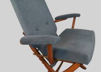Fotel regulowany Polyconfort Poly-X skandynawski styl Francja lata 70te