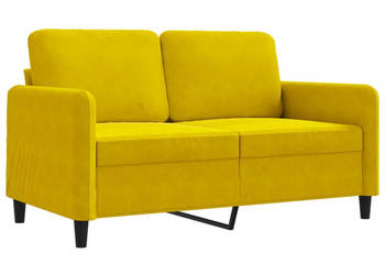 Sofa 2-osobowa żółta 120 cm tapicerowana aksamitem WM-359438