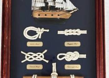 Grafika Marynistyczna Wzory węzłów + model żaglówki