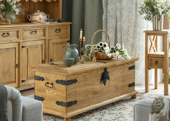 Stylowa skrzynia drewniana retro COS 05