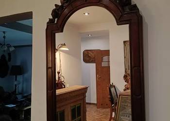 Stare lustro w rzeźbionej drewnianej ramie 102x59 cm
