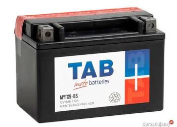 Akumulator motocyklowy 12V 8Ah 100A L TAB YTX9-BS (MYTX9-BS)