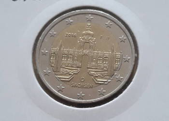 2 Euro Niemcy Sachsen 2016 r. men. F