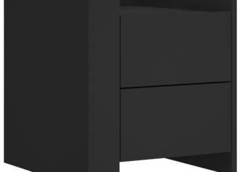 Szafka nocna czarna 45x50x50 cm materiał drewnopochodny WM-848284