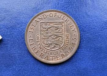 Stare monety 1/12 szylinga 1945 Jersey
