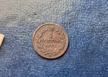 Stare monety 1 centesimi 1862 Włochy