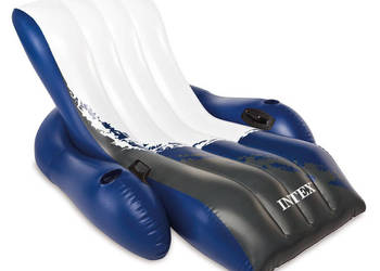 Materac fotel dmuchany wodny plażowy 2w1 180x135 cm INTEX 58868