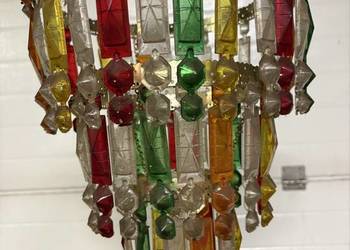 Stylowy żyrandol PRL sople