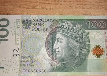 100zł z ciekawym numerem