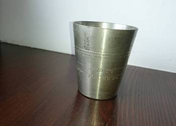 Stary sygnowany antyczny cynowy kubek. Stary sygnowany antyczny cynowy kubek.