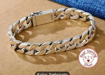 Bransoletka kubańska srebro 925.