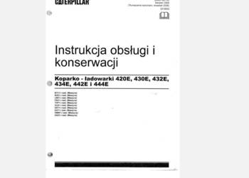 CATERPILLAR 442E,444E instrukcja obsługi DTR